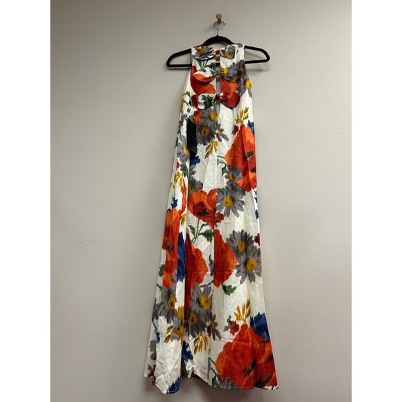 TUCKERNUCK Crimson Poppy Cotton Linen Portia Dress Size L NWT - Picture 5 of 6